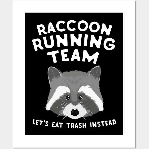 Raccoon Running Team Wall Art by Eugenex